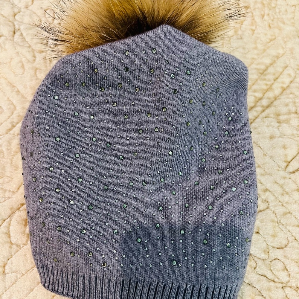 Beautiful Cashmere/ Rhinestone Beanie